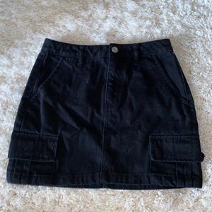 FOREVER 21: black denim skirt